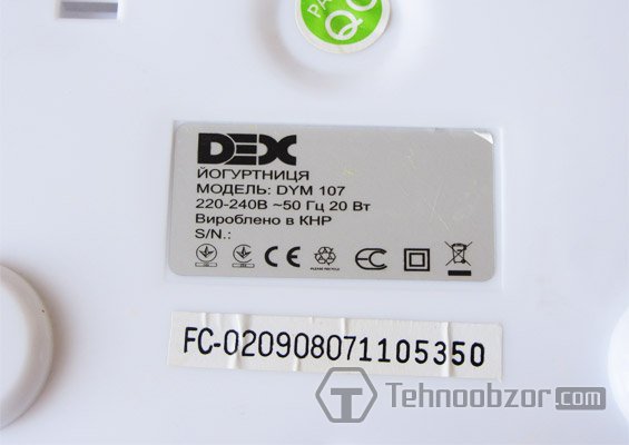Цена и отзывы йогуртницы DEX DYM-107