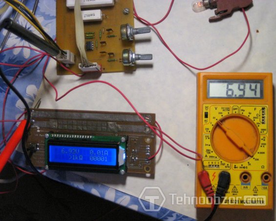 Настройка цифрового вольтамперметра - измерение напряжения
