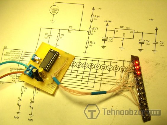 Светодиодный вольтметр на микроконтроллере 1