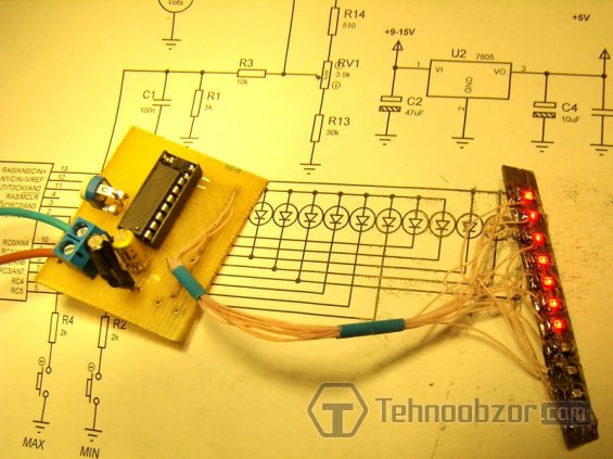 Светодиодный вольтметр на микроконтроллере 2