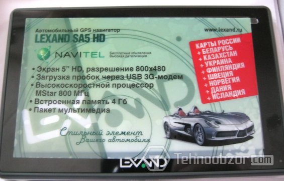 Обзор автомобильного навигатора Lexand sa5