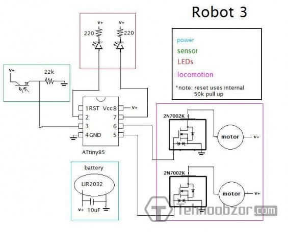 Миниатюрные самодельные роботы на вибромоторах - схема 3