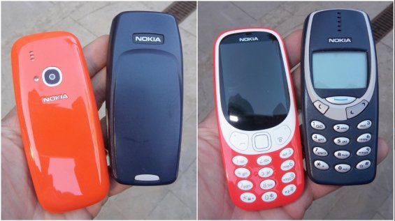 Дизайн классического и обновлённого телефона Nokia 3310