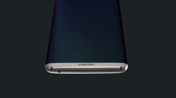 Логотип Samsung на модели Galaxy S8 Plus