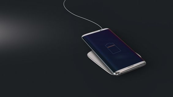 Samsung Galaxy S8 на зарядке