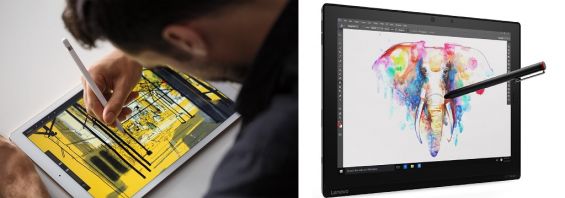 Экраны Apple iPad Pro и Lenovo ThinkPad X1
