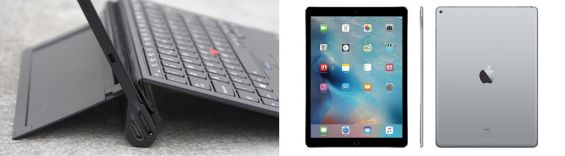 Конструкция Apple iPad Pro и Lenovo ThinkPad X1