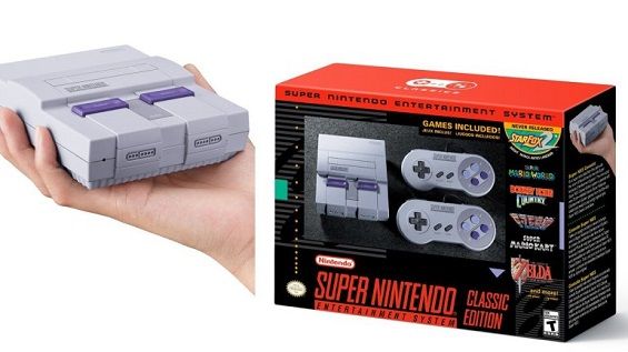 Nintendo SNES Classic Edition в коробке