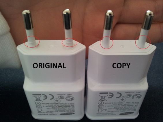Вилка зарядки для iPhone - оригинал и подделка