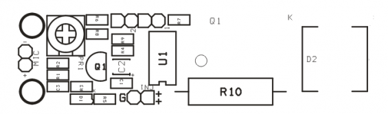 Печатная плата звукового светодиодного выключателя света с таймером 1