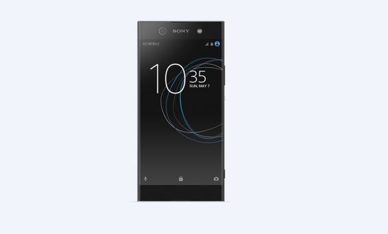 Черный Sony Xperia XA1 Ultra на белом фоне