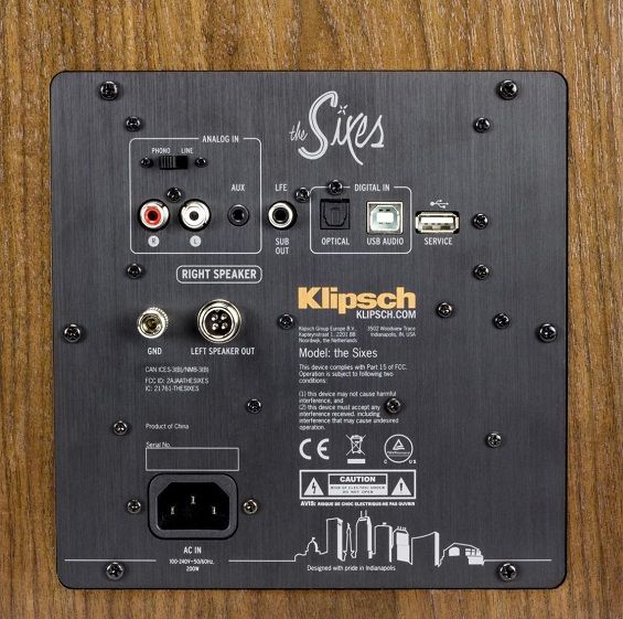 Задняя панель беспроводных динамиков Klipsch The Sixes
