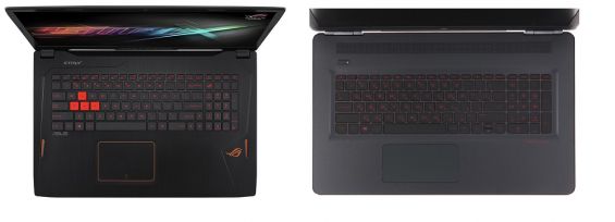 Клавиатура и тачпад ноутбуков HP OMEN 17-w204ur и ASUS ROG Strix GL702VM