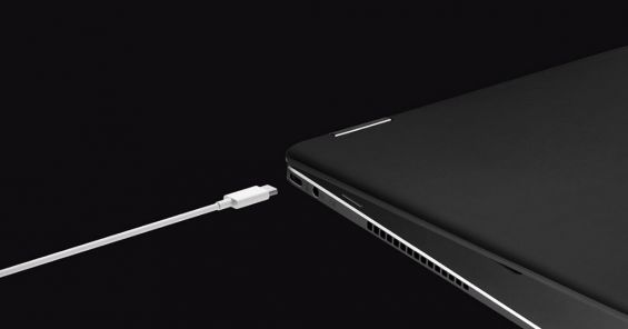 Вставка шнура в порт ноутбука ASUS Zenbook Flip S UX370UA