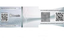 Бумажный кошелек Лайткоин на белом фоне