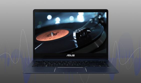 Изображение музыкальной пластинки на экране ультрабука ASUS ZenBook 13 UX331UN