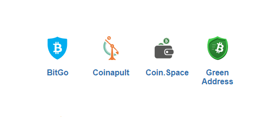 Значки онлайновых кошельков Bitcoin