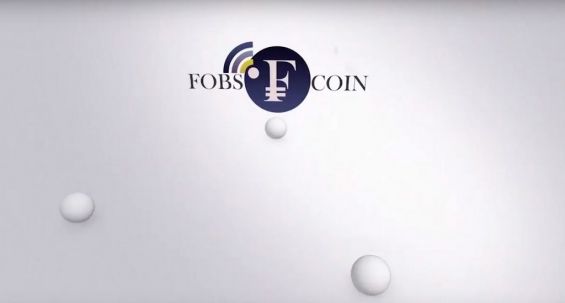 Значок ICO Fobscoin на светло-сером фоне