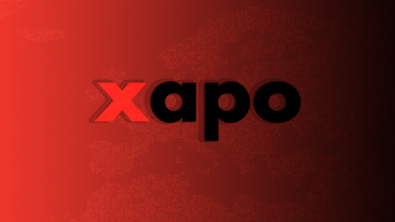 Название кошелька XAPO на красном фоне