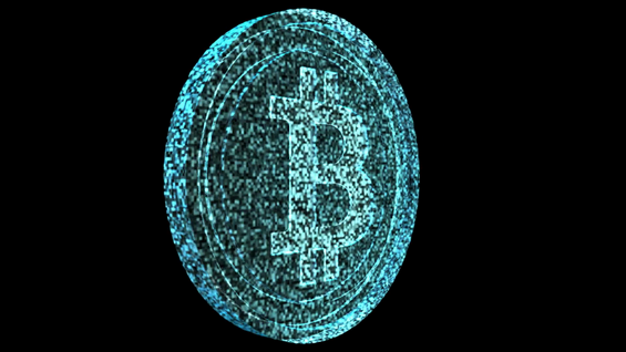 Цифровая эмблема Bitcoin