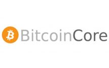 Надпись Bitcoin Core на белом фоне
