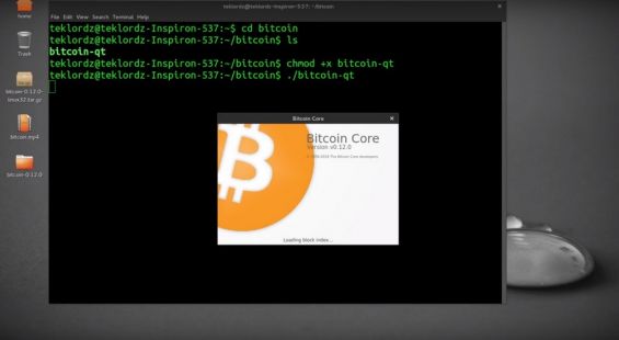 Запуск установки кошелька Bitcoin Core на Linux