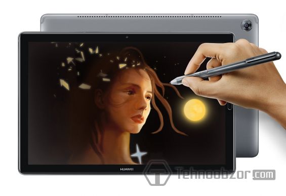 Рисование стилусом по экрану Huawei MediaPad M5 Pro