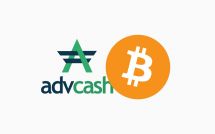 Логотипы Advcash и Bitcoin