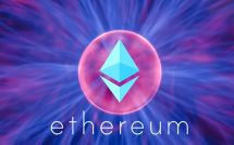 Значок криптовалюты Ethereum внутри пузыря