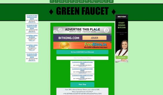 Главная страница крана Greenfaucet.win
