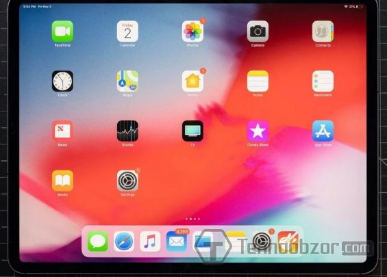 Главное меню планшета iPad Pro 2018