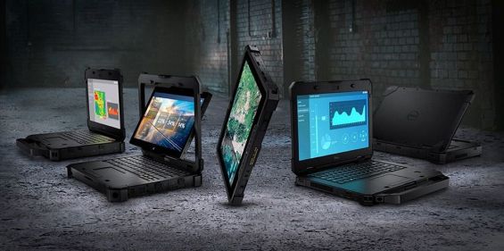 Несколько защищённых ноутбуков Dell Latitude 7424