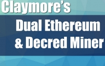 Надпись Claymore Dual Ethereum Decred Miner крупным планом