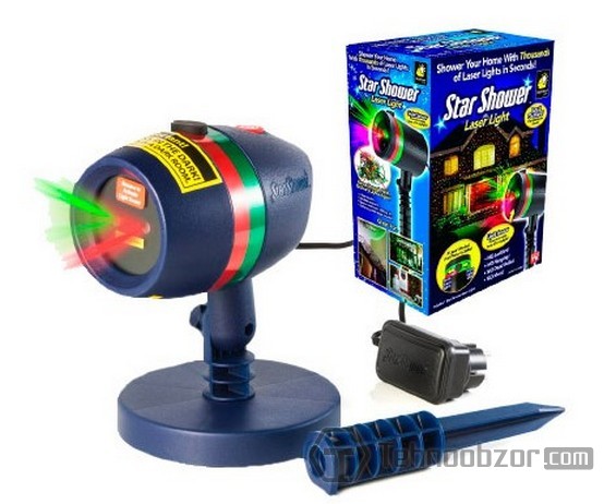 Элементы, входящие в комплект поставки проектора Star Shower Laser Light Projector