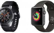 Смарт-часы Samsung Galaxy Watch и Apple Watch 3 крупным планом