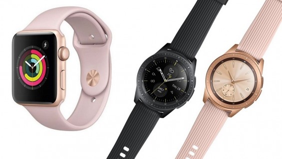 Как выглядят смарт-часы Samsung Galaxy Watch и Apple Watch 3