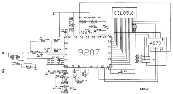 Схематическая конструкция мультиметра M932