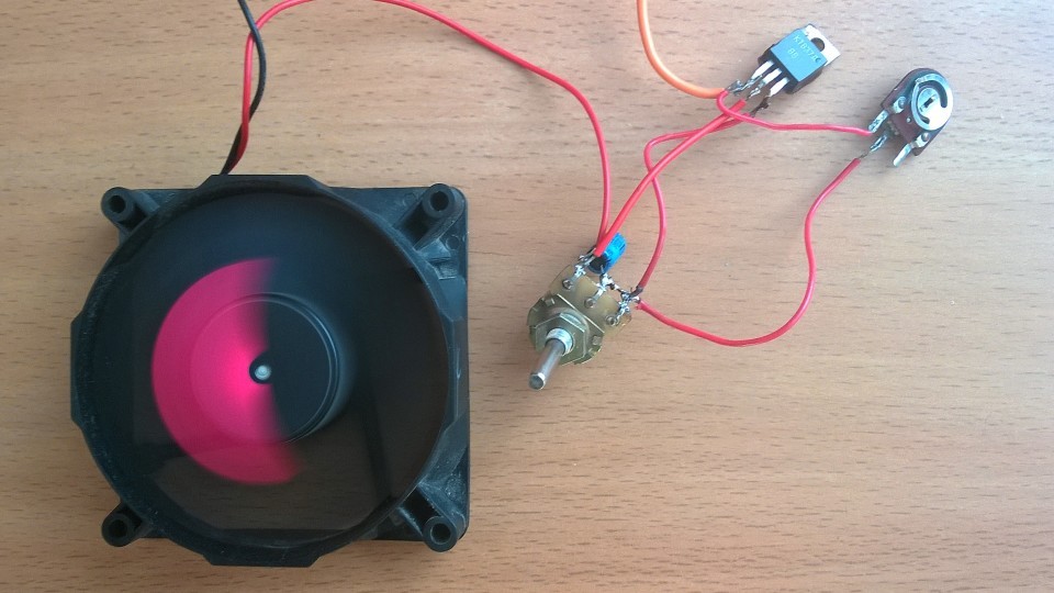 Схема простого и надёжного регулятора скорости вращения компьютерного вентилятора (кулера)
