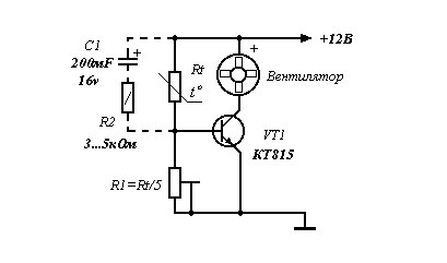 Схема регулятора скорости вентилятора