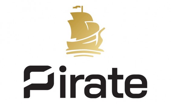 Эмблема криптовалюты Pirate на белом фоне