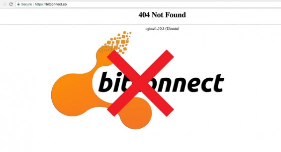Перечёркнутый логотип платформы Bitconnect