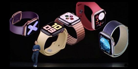 Показ Apple Watch Series 5 на презентации 2019 года