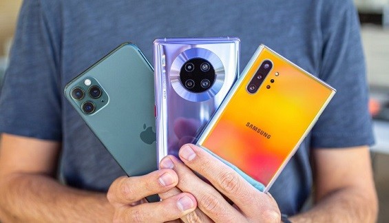iPhone 11 Pro Max, Huawei Mate 30 Pro  Samsung Galaxy Note 10+