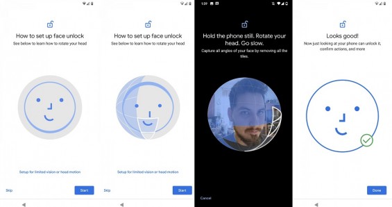 Настройка Face ID на Google Pixel 4 XL