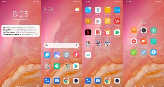 Экран блокировки и домашние экраны Xiaomi Mi Note 10