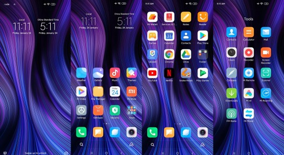 Экран блокировки и домашние экраны Xiaomi Redmi K30