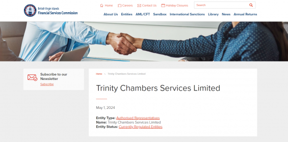 Gomining BVI Limited Trinity Chambers  