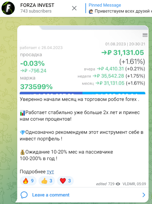 Telegram-канал Forza Invest