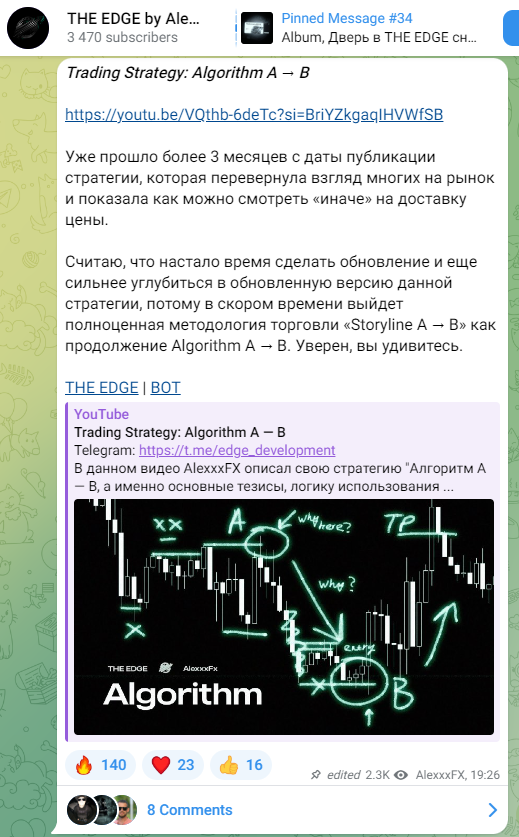 Телеграм-канал AlexxxFX THE EDGE (@edge_development)