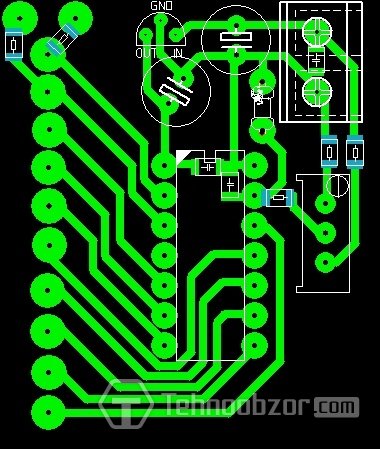 Рисунок платы  LED вольтметра